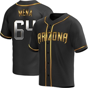 Men's Cristian Mena Arizona Diamondbacks Replica Black Golden Alternate Jersey