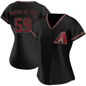 Women's Christian Montes De Oca Arizona Diamondbacks Authentic Black Alternate Jersey