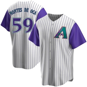 Youth Christian Montes De Oca Arizona Diamondbacks Replica Purple Cream/ Alternate Cooperstown Collection Jersey